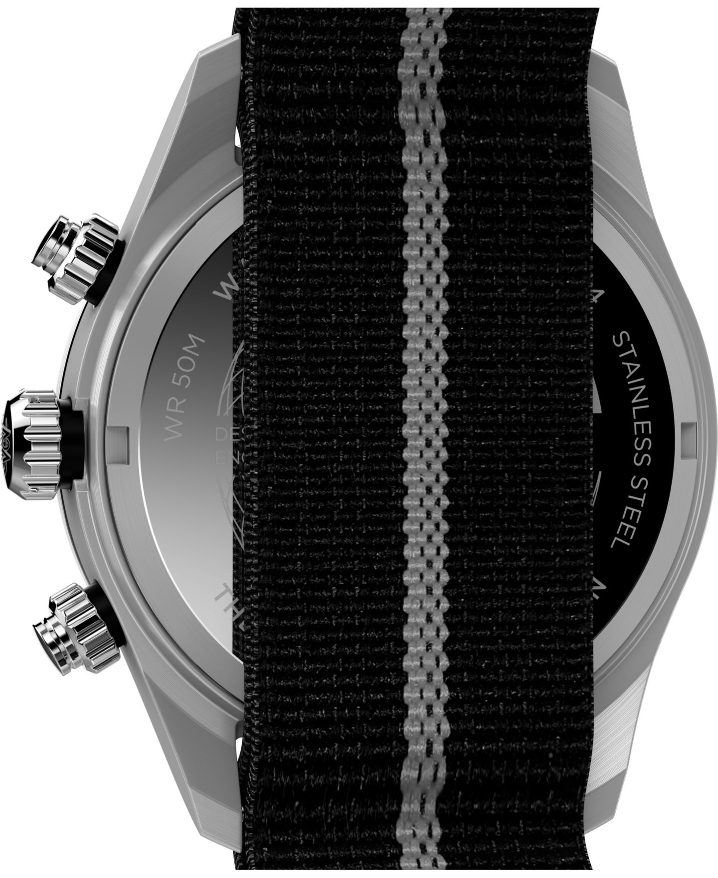 Мужские часы Timex Chronograph Black Fabric Watch, 39mm — фото 4