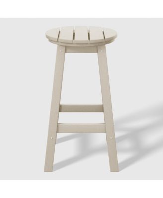 24" HDPE Outdoor Patio Round Counter Height Bar Stool