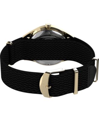 Men's Mechanical Automatic Black Fabric Watch, 38mm