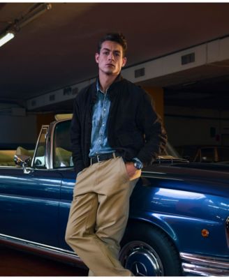 Men's Chronograph Blue Leather Watch, 40mm