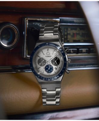 Men's Chronograph Silver-Tone Stainless Steel Watch, 40mm