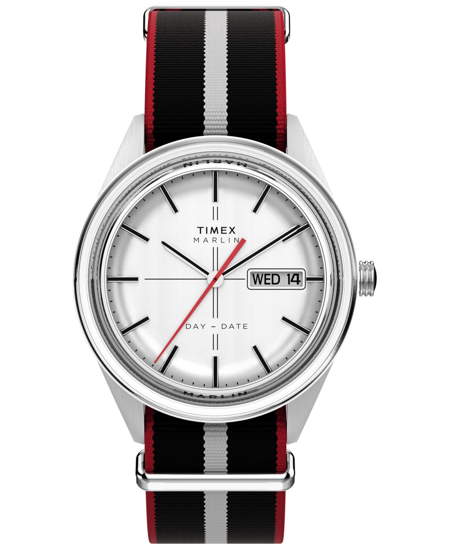 Мужские часы Timex Quartz Analog Black Fabric Watch, 38mm — фото 1