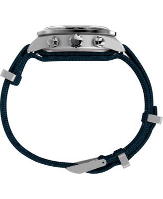 Men's Chronograph Blue Fabric Watch, 39mm