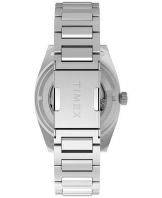 Men's Mechanical Automatic Silver-Tone Stainless Steel Watch, 39mm