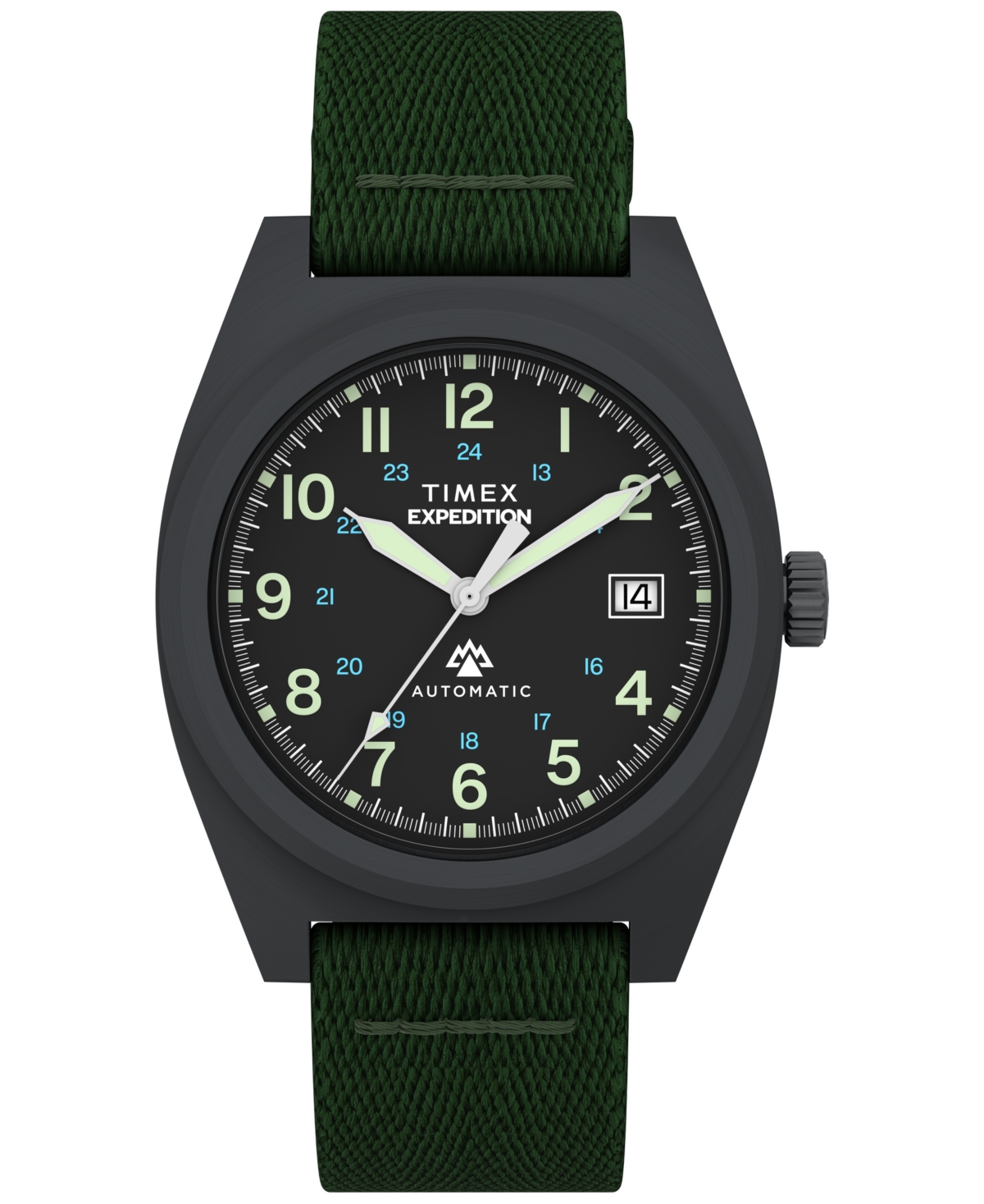 Timex Men's Mechanical Automatic Black eco-conscious Fabric Watch, 39mm