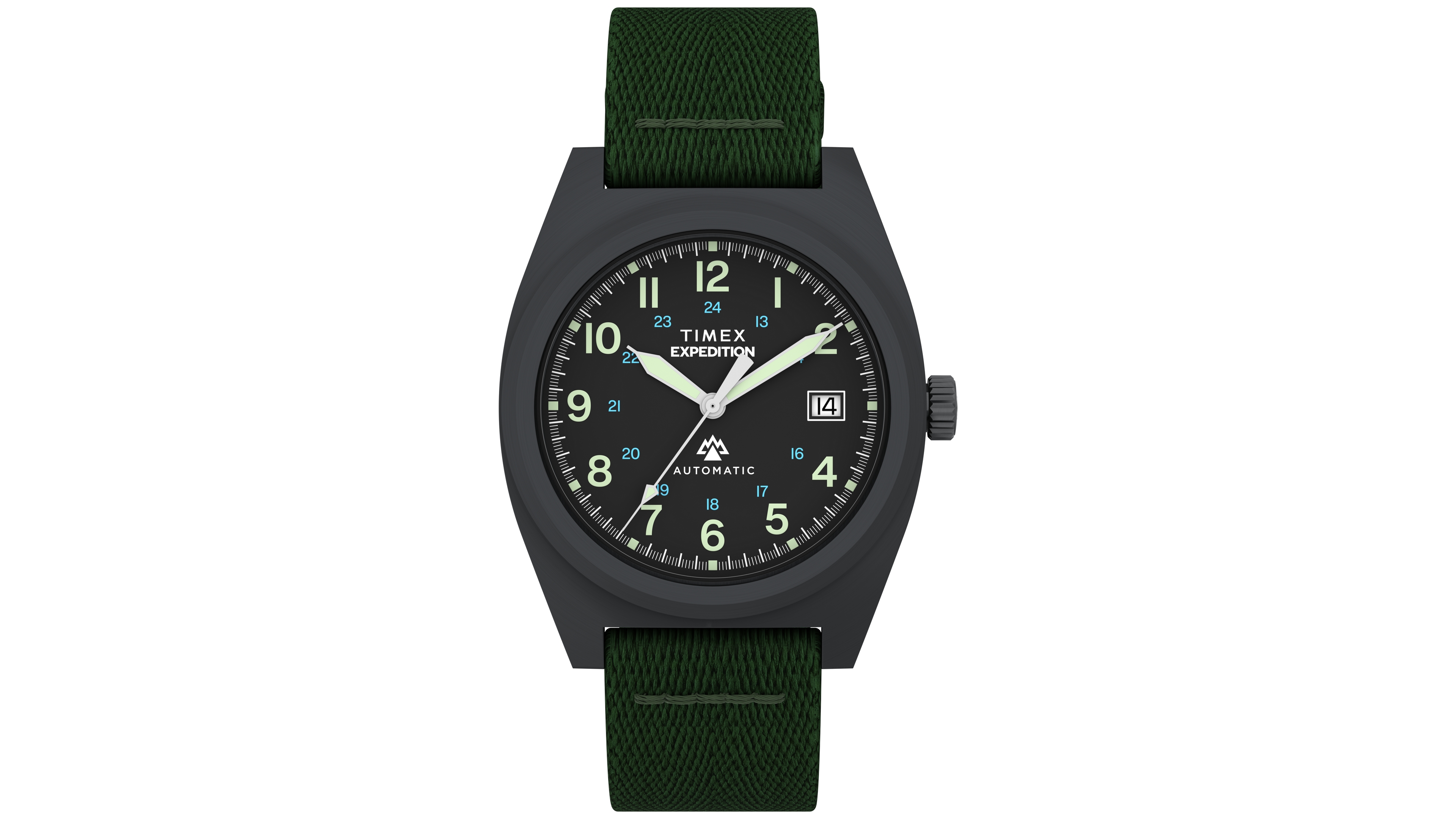 Timex Men's Mechanical Automatic Black eco-conscious Fabric Watch, 39mm
