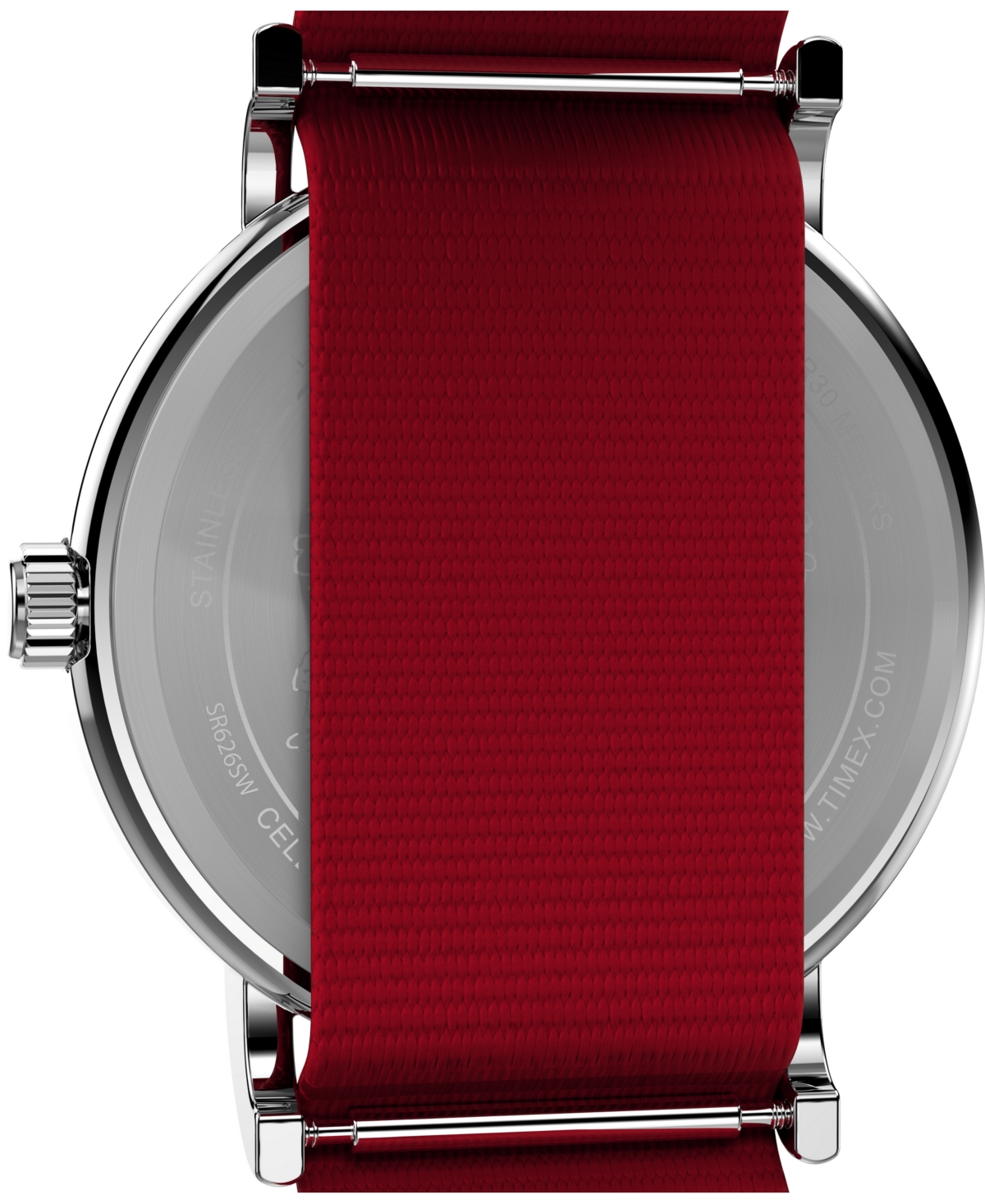 Timex Unisex Quartz Analog Red Fabric Watch, 38mm