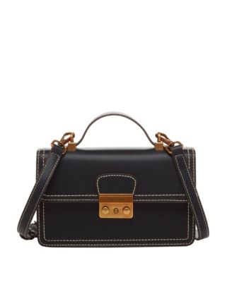 Top Handle Leather Crossbody Bag Small Purse