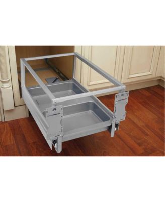 Double Pullout Kitchen Trash Can 50 qt., Silver, 5149-2150DM-217