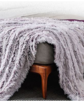 Soft and Fuzzy Reversible Shaggy Throw, 60" x 70"