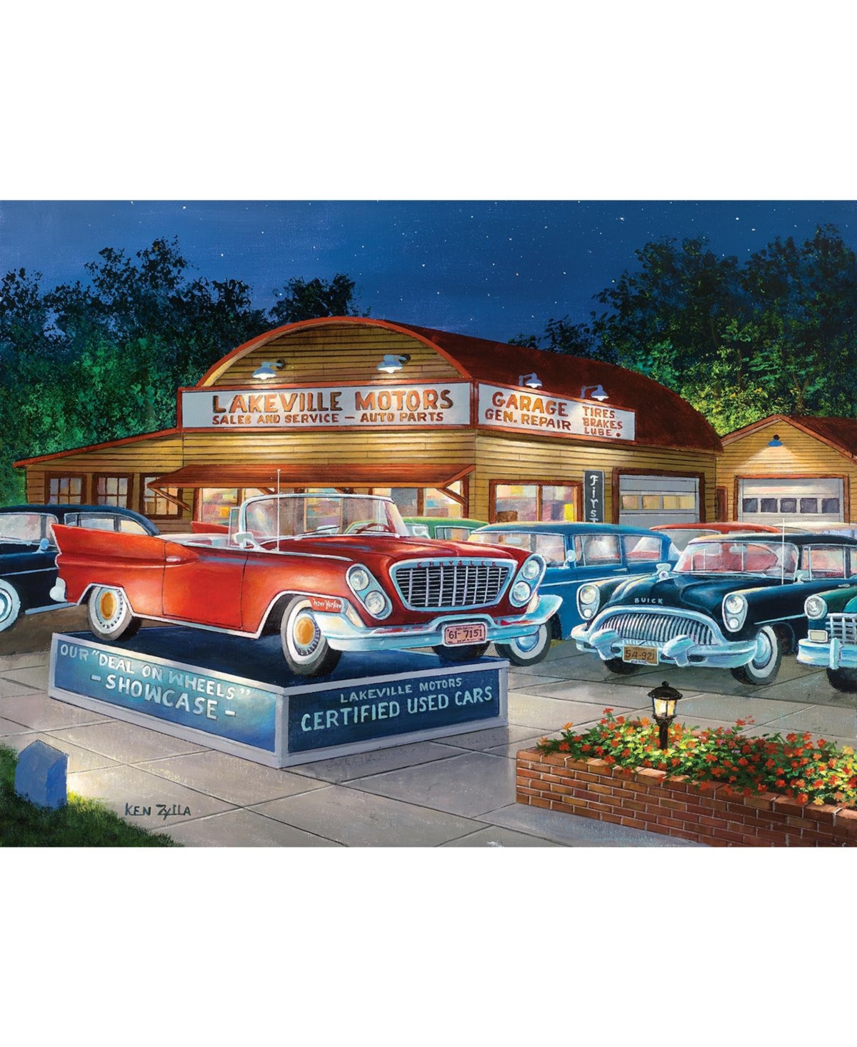 SunsOut Wheelers and Dealers 500 piece Jigsaw Puzzle for Adults