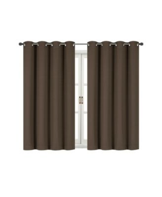 100% Thermal Blackout Bath & Kitchen Window Curtains - 50 in. W x 63 in. L