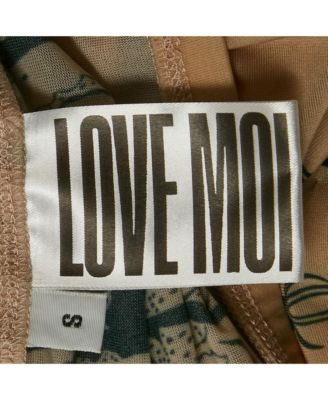 Women's X Knwls Beige Trompe-L'oeil Tattoo Print Jersey Leggings