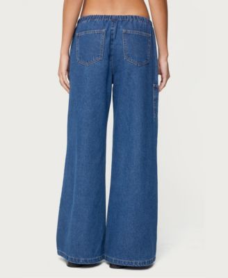 Women's Vicky Tie Waist Low Rise Baggy Jeans