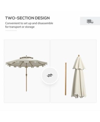 9' Patio Umbrella with Tilt and Crank, Outdoor Umbrella,