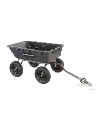 Heavy Duty Poly Yard Dump Cart Garden Wagon with 16 Inch Tires