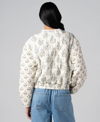 Women's Printed Quilted Bomber Jacket