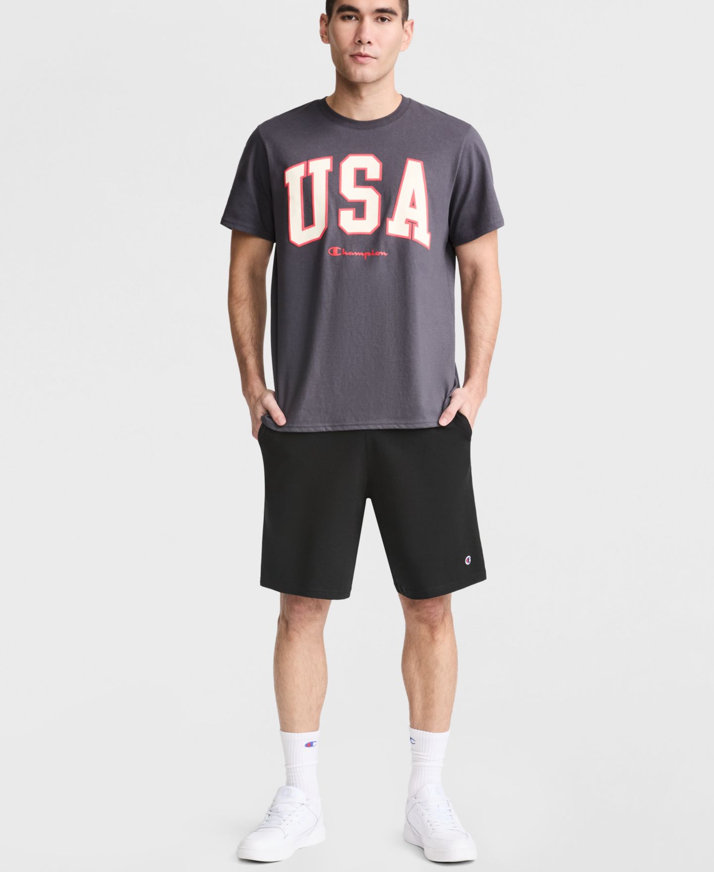 Мужские шорты Champion 9" Jersey Shorts, цвет: Чёрный — фото 4