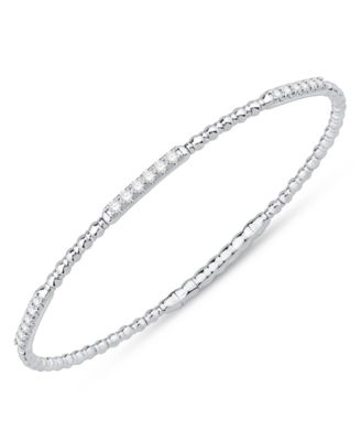 Diamond Flexible Bangle Bracelet (1/2 ct. t.w.) in Sterling Silver