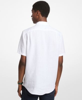 Men's Point Collar Linen Shirt