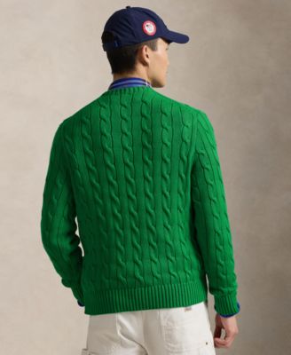 Men's  Cable-Knit Flag Sweater