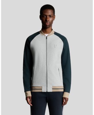 Men's Interlock Contrast Raglan Bomber Jacket