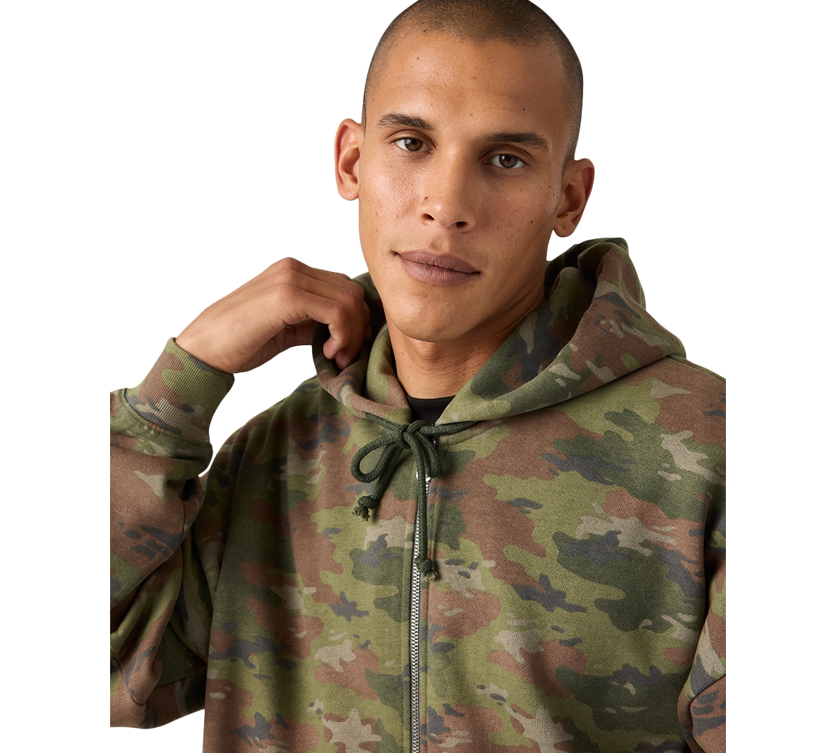 Levi's Men's Relaxed-Fit Cropped Full-Zip Hoodie