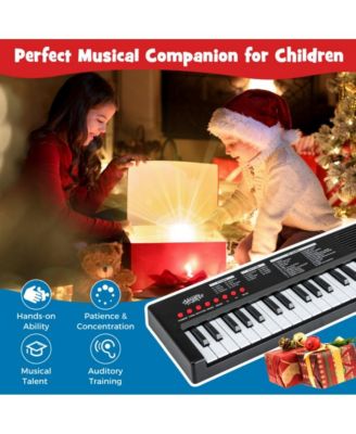 37 Key Kids Piano Keyboard with Rhythms and Microphone