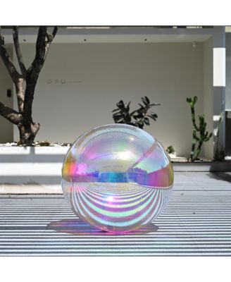 39" Inflatable Mirror Ball Giant Iridescent Large Disco Balloon Decoration for Party Wedding Event Stage Decor