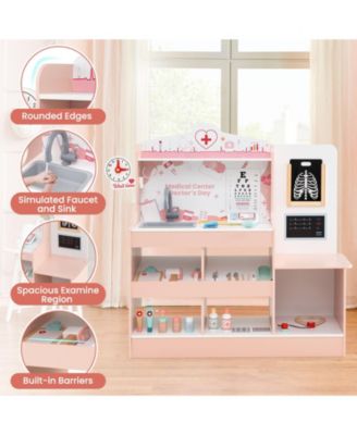 Wooden Doctor Playset with 24 Accessories and Storage