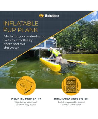 Inflatable Pup Plank Mini Dog Ramp Water Float Ladder Step, Multicolor