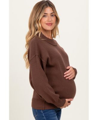 Maternity Wide Neck Drop Shoulder Sweater
