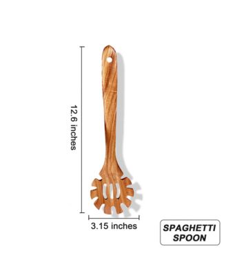 9-Piece Natural Teak Wooden Kitchen Utensils Set