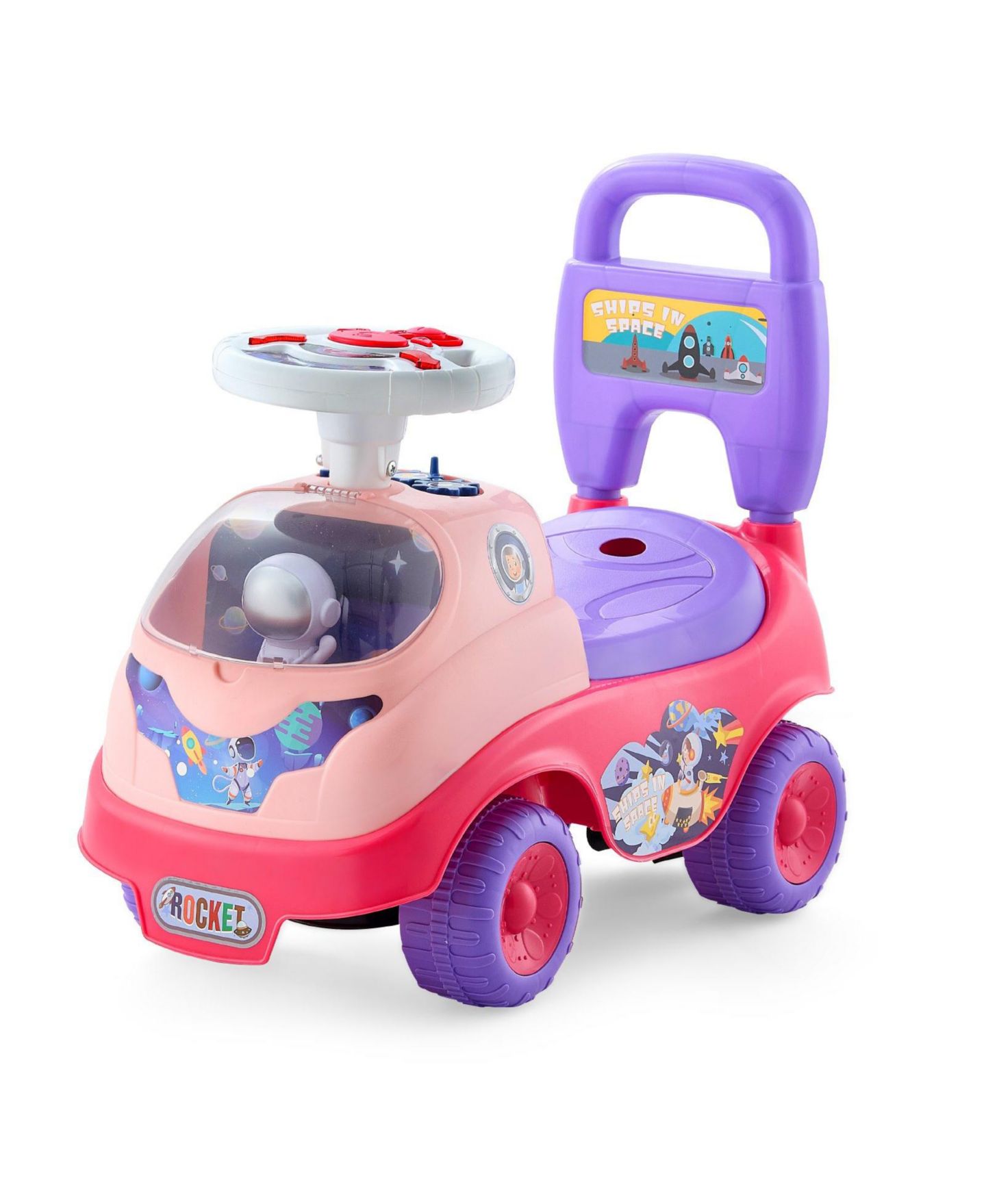 Детская игрушка Mecale Ride On Toddler Foot-to-Floor Push Car, 48.5 lbs Capacity, Ages 19-36 Months, цвет: Розовый — фото 1