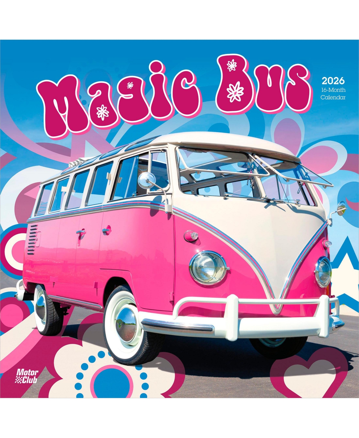 BrownTrout Magic Bus | 2026 12 x 24 Inch (Hanging) Monthly Square Wall Calendar | Plastic-Free.
