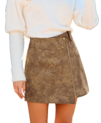 Women's Amuse Me Brown Mini Skirt