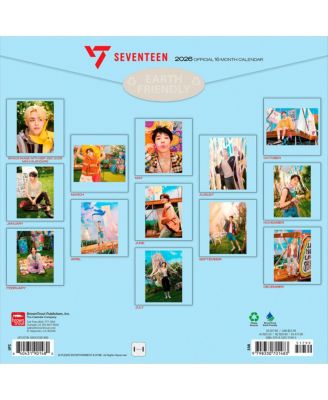 Seventeen OFFICIAL | 2026 12 x 24 Inch (Hanging) Monthly Square Wall Calendar | Plastic-Free