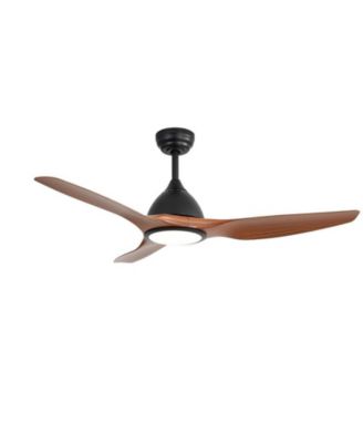 52-inch Modern Black 3-Blade Ceiling Fan with LED Light and Remote Control