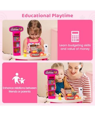 Kids Supermarket Playset with 76 Piece Grocery Accessories