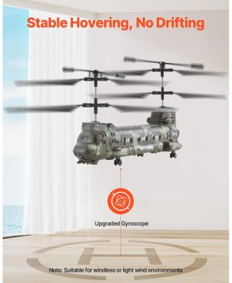 RC Helicopter, 2.4GHz Military 3.5-Channel with LED Lights, 20 Min Flight, One-Key Takeoff/Landing Toy for Kids 8