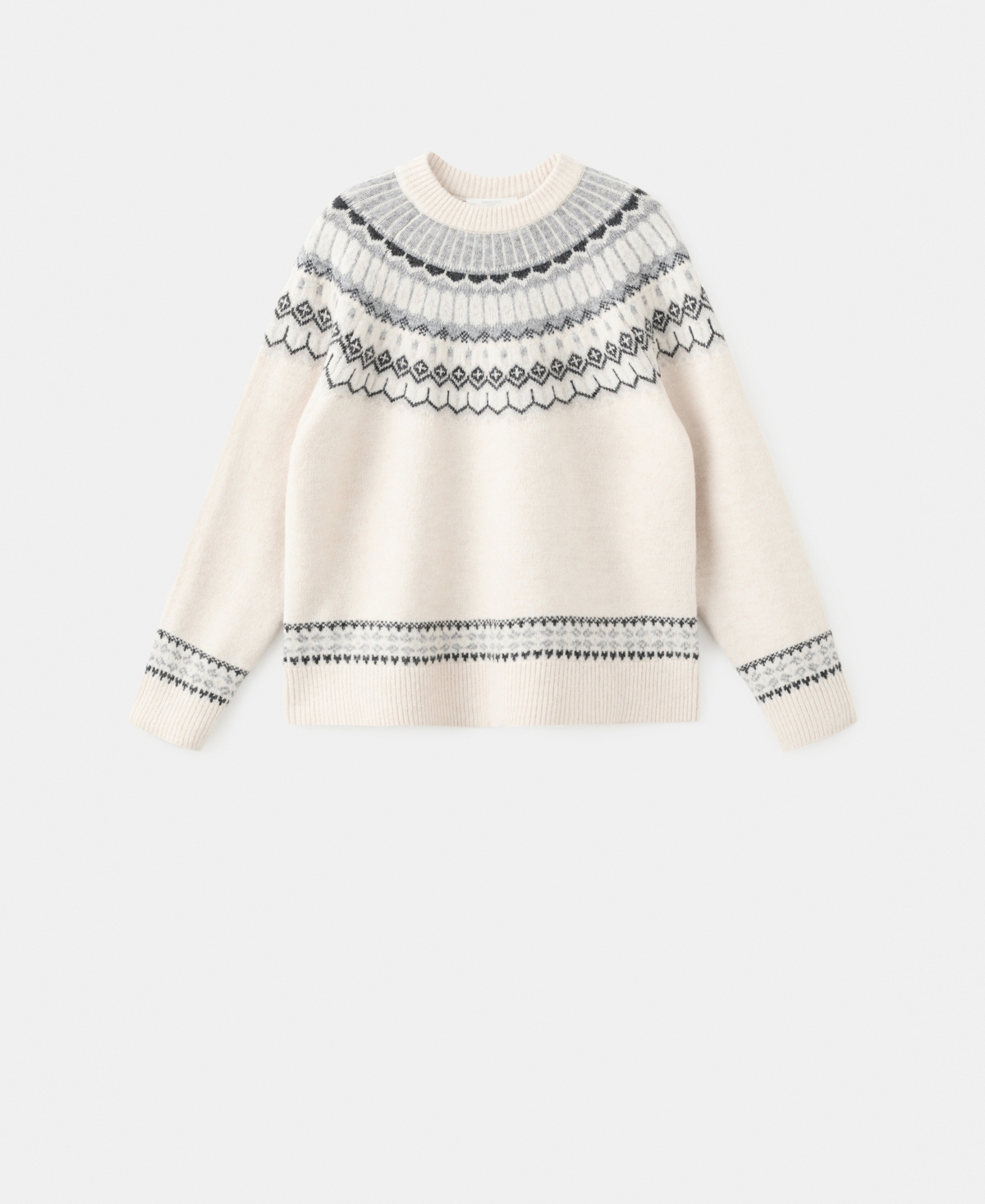 Mango Women's Round Neck Jacquard Pajama