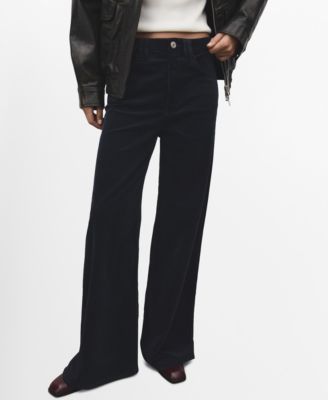 MANGO - Women's Wide-Leg Corduroy Jeans