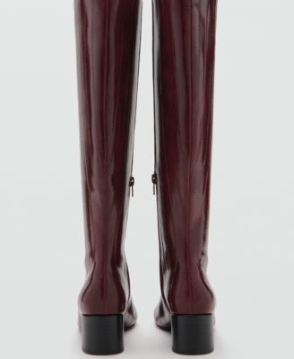 Women's Textured Heeled Boots