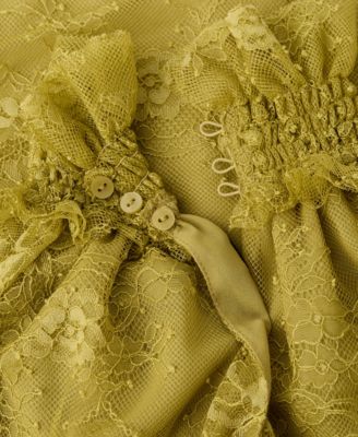 Women's Ruff Collar Lace Top