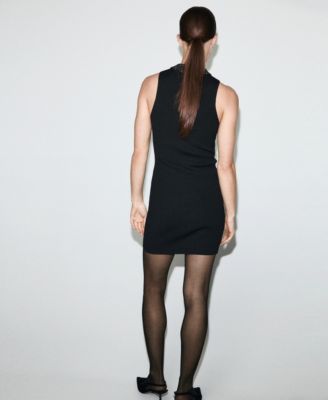 Women's Sequin Collar Knitted Dress