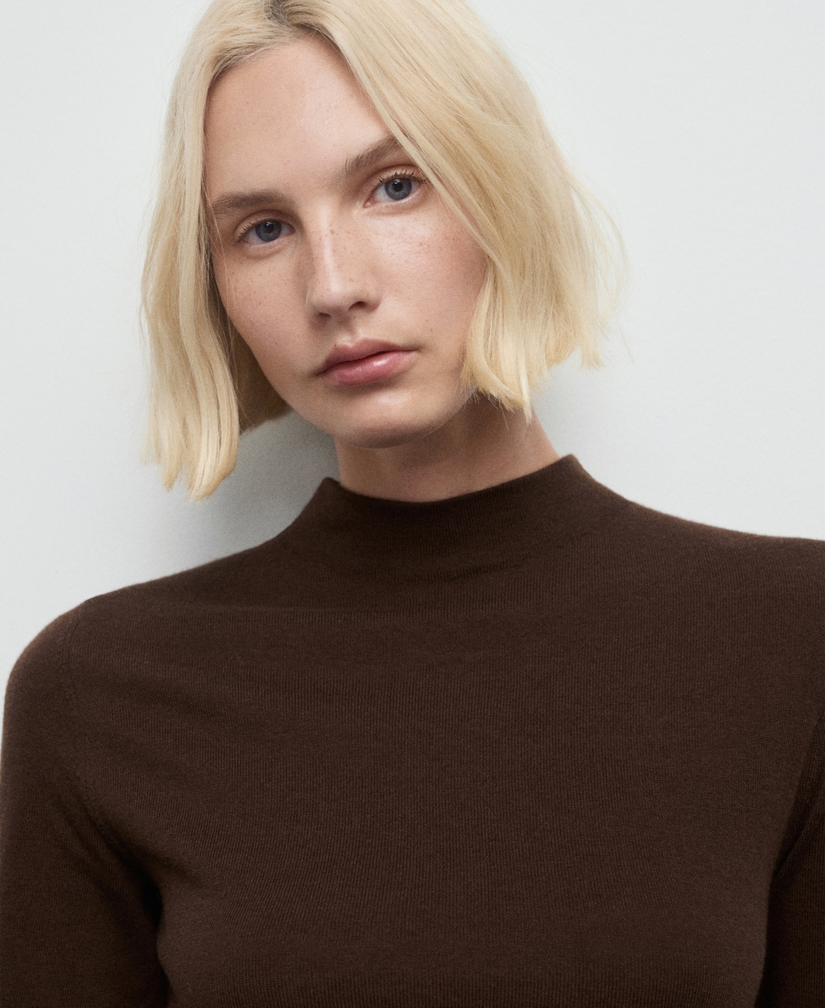 Mango Women's Perkins-Neck Knitted Dress