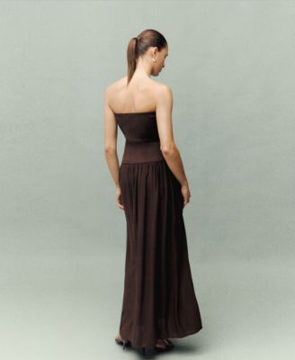 Women's Combined Strapless Dress