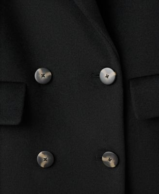 Women's Double-Breasted Wool Blend Coat
