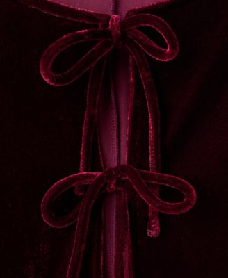 Women's Bows Velvet Blouse