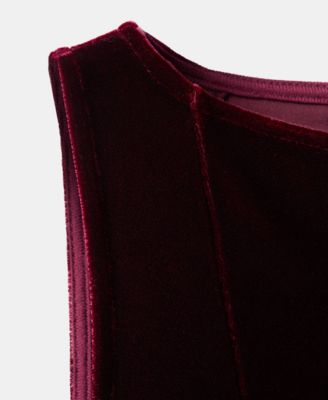 Women's Velvet Seams Dress